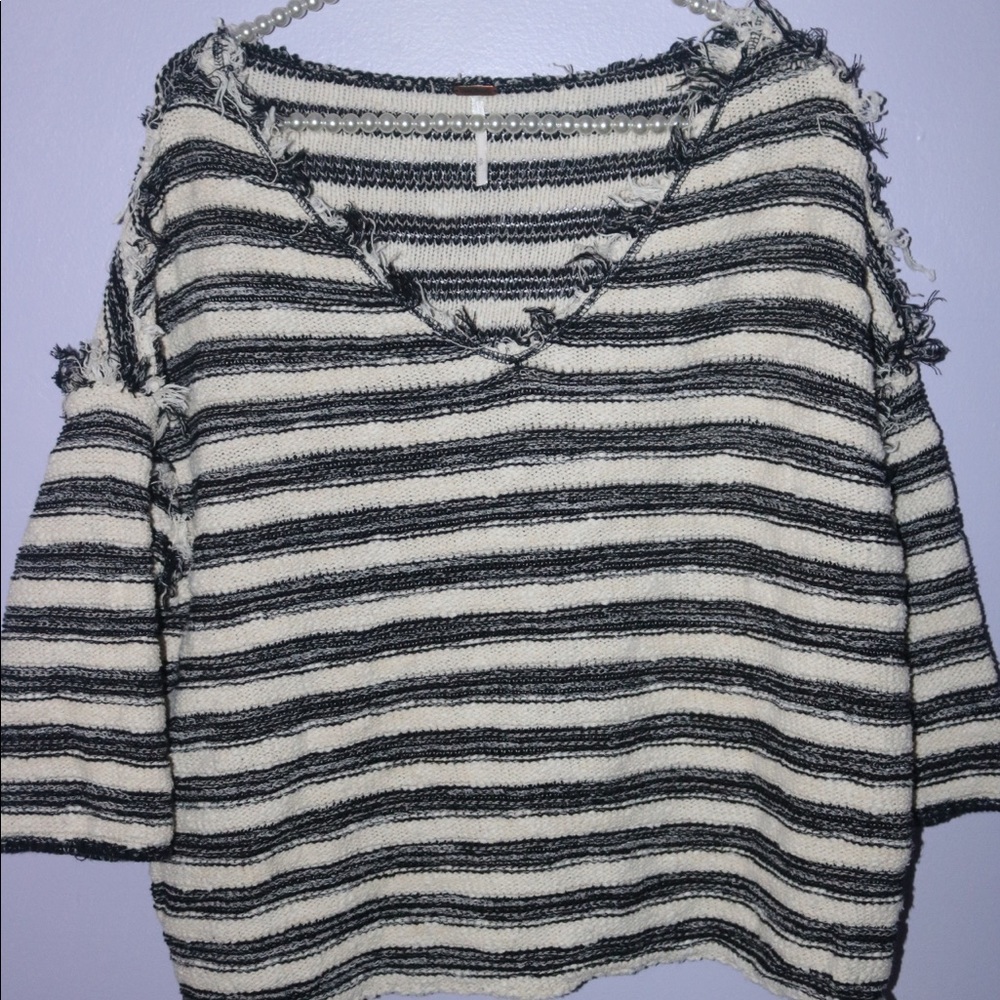 Free People Distressed Sweater